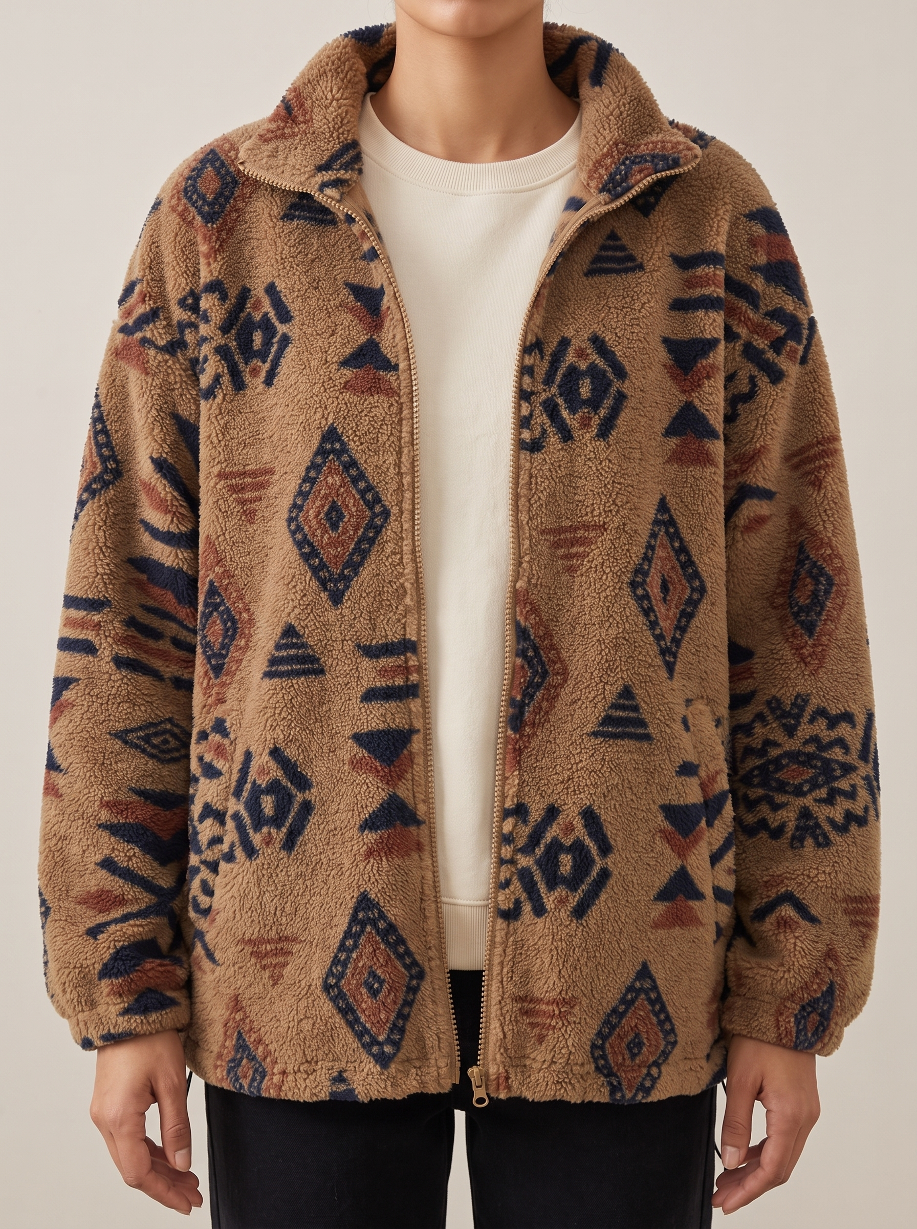 Roanne™ | Camel Aztec Sherpa Bomber — 2