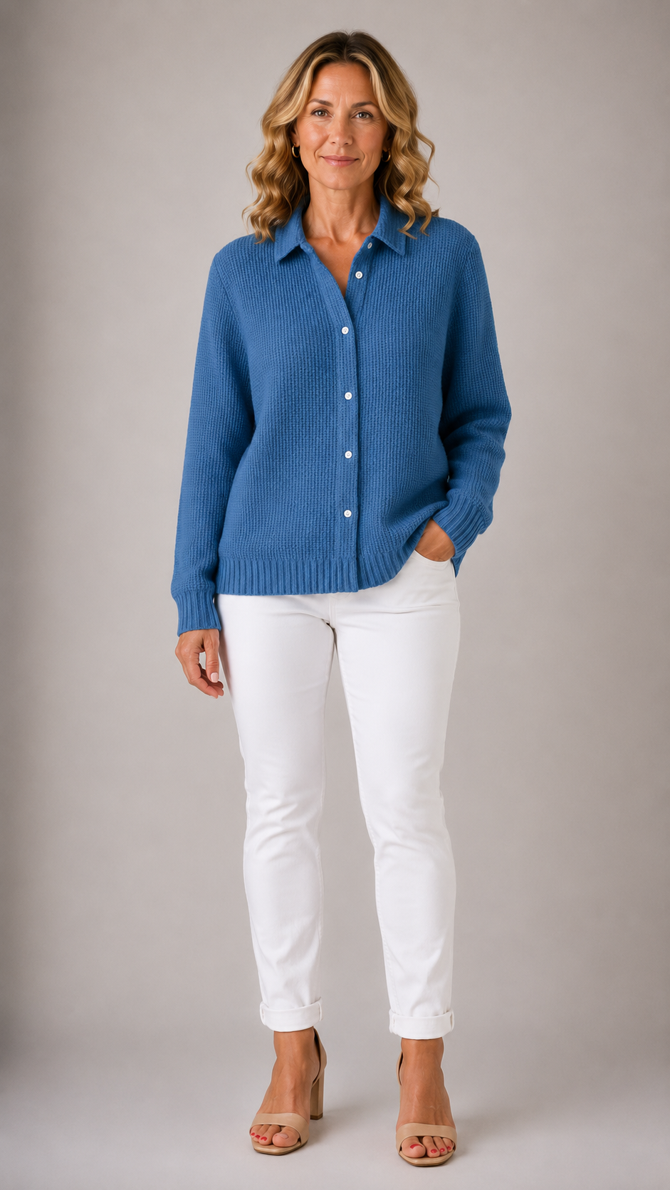 Annika™ | Classic Collared Button-Front Cardigan