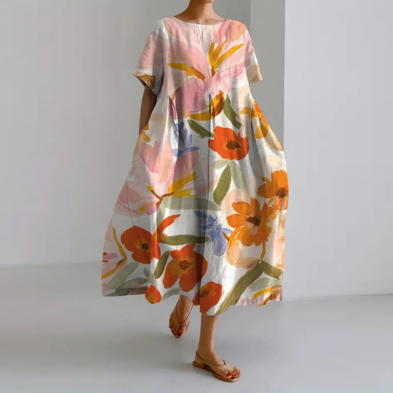 Glorene™ | Elegant Floral Dress