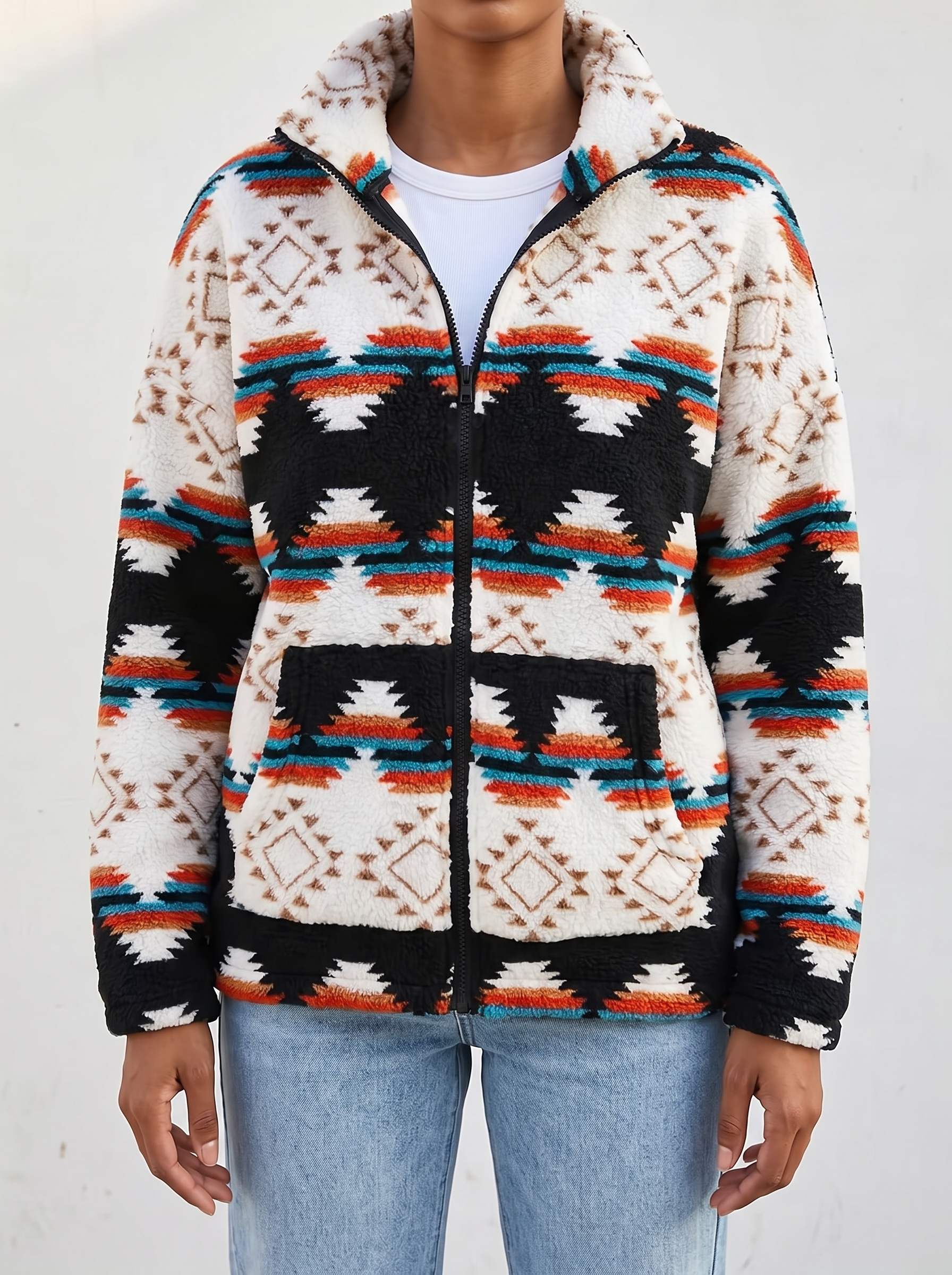 Cheyenne™ | Bold Aztec Sherpa Jacket — 1