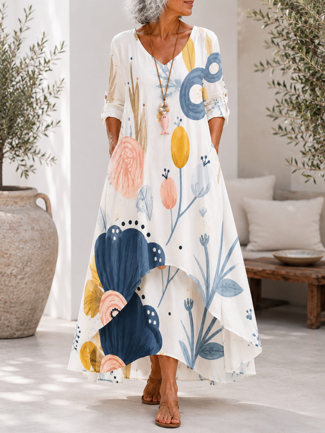 Noelle™ | Printed Maxi Dress
