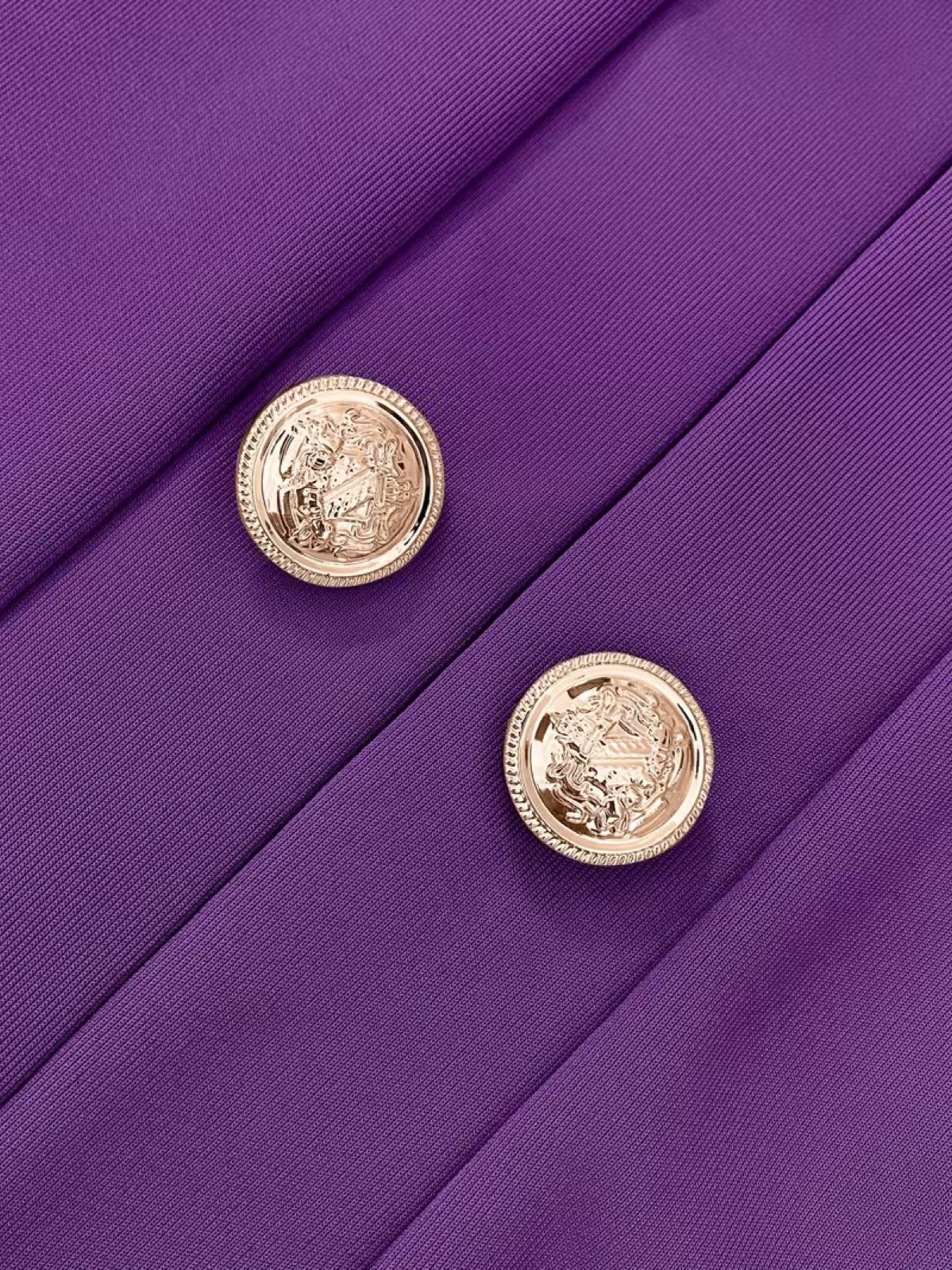 Colombe™ | Gold Button Blazer