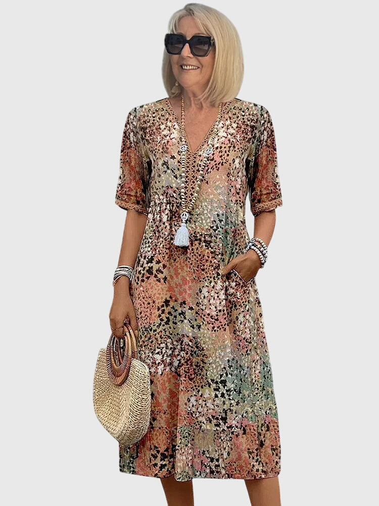 Elegant Floral Midi Dress