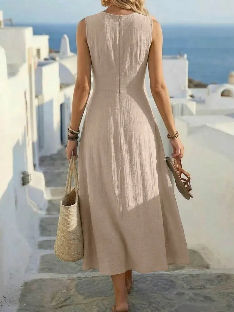 Romilly™ | Sleeveless Boho A-Line Dress