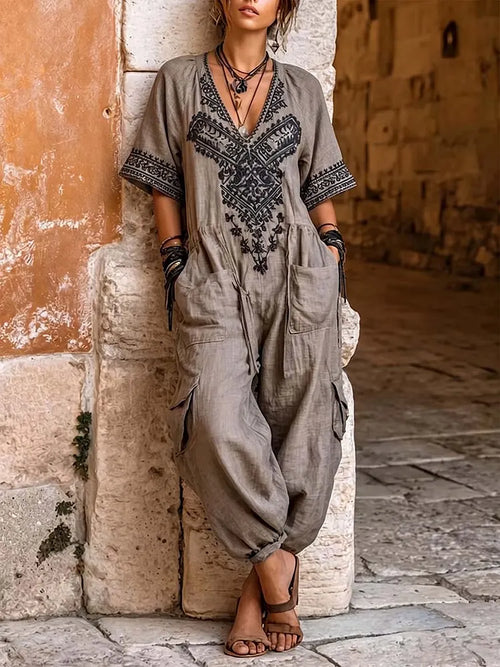 Marlowe™ | Artisan Short-Sleeve Jumpsuit