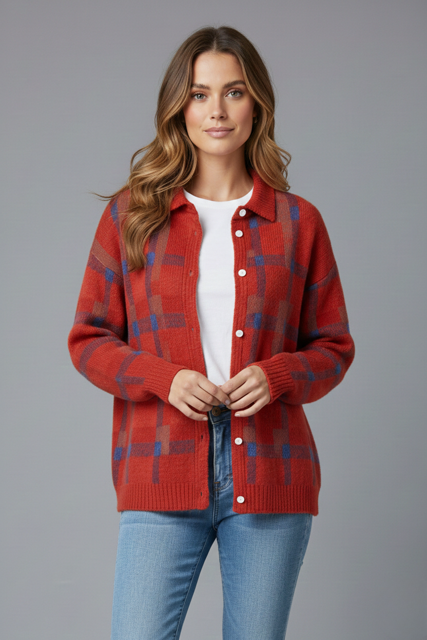 Plaidmore™ | Plaid Cardigan