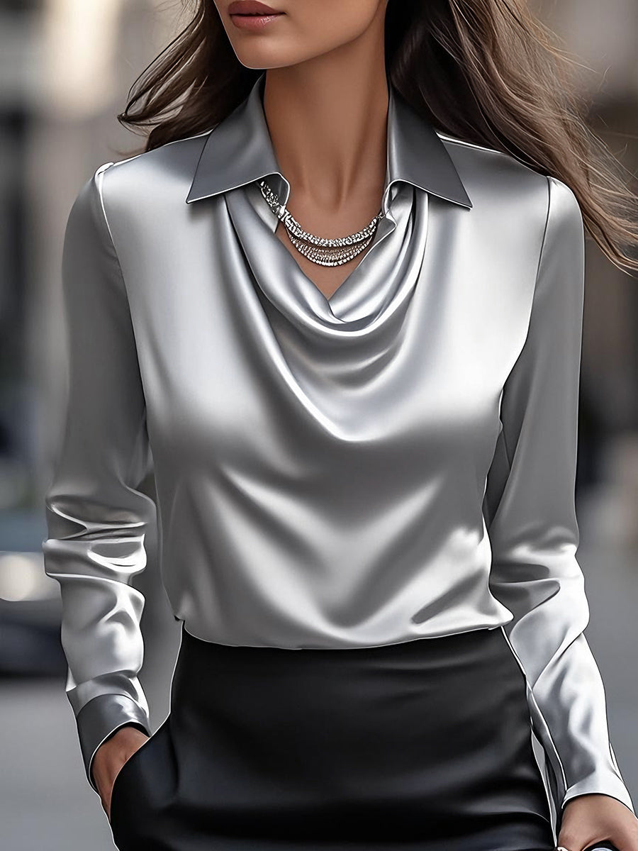 Marguerita™ | White Draped Blouse