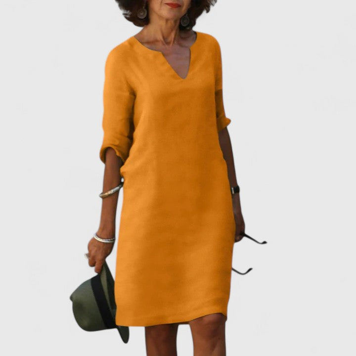 Comfortable V-Neck Dress