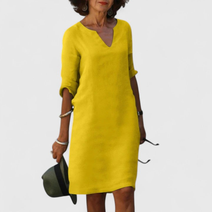 Comfortable V-Neck Dress