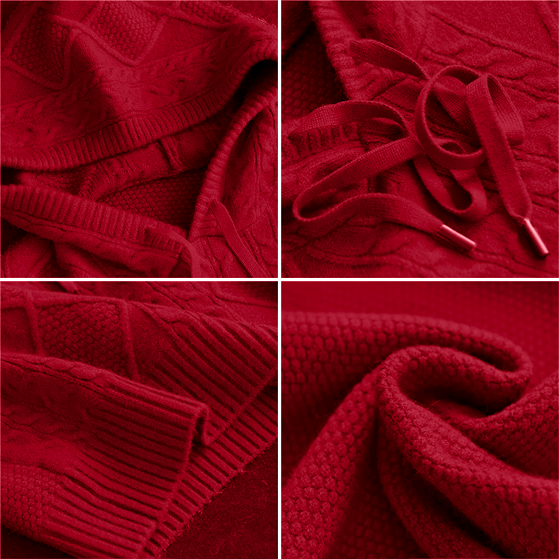Camille™ | Cable Knit Hoodie Sweater