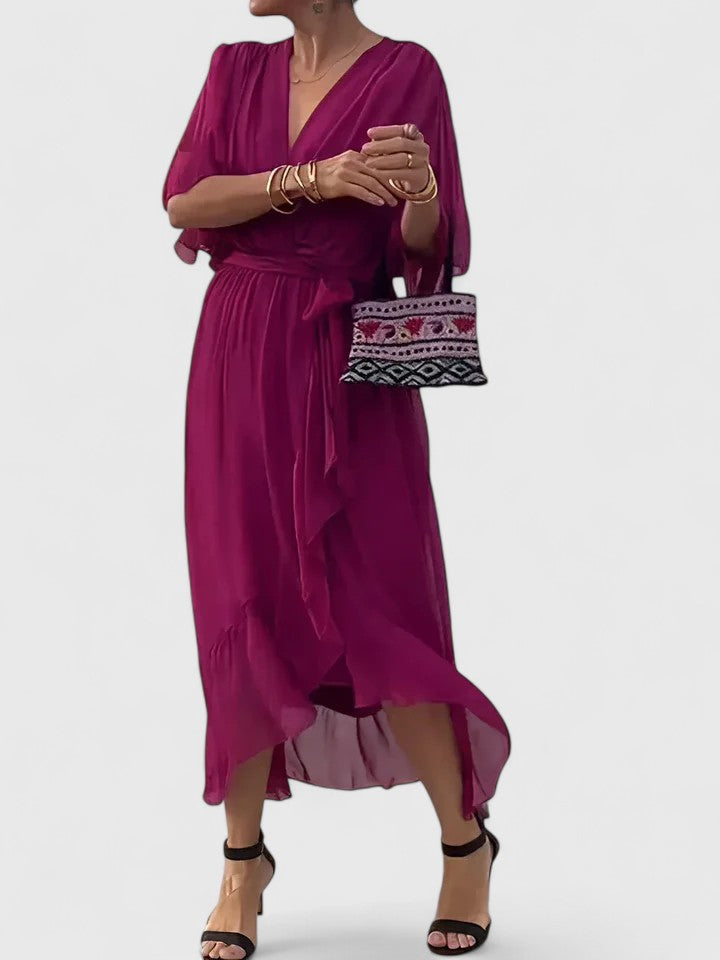 Elegant V Neck Dress