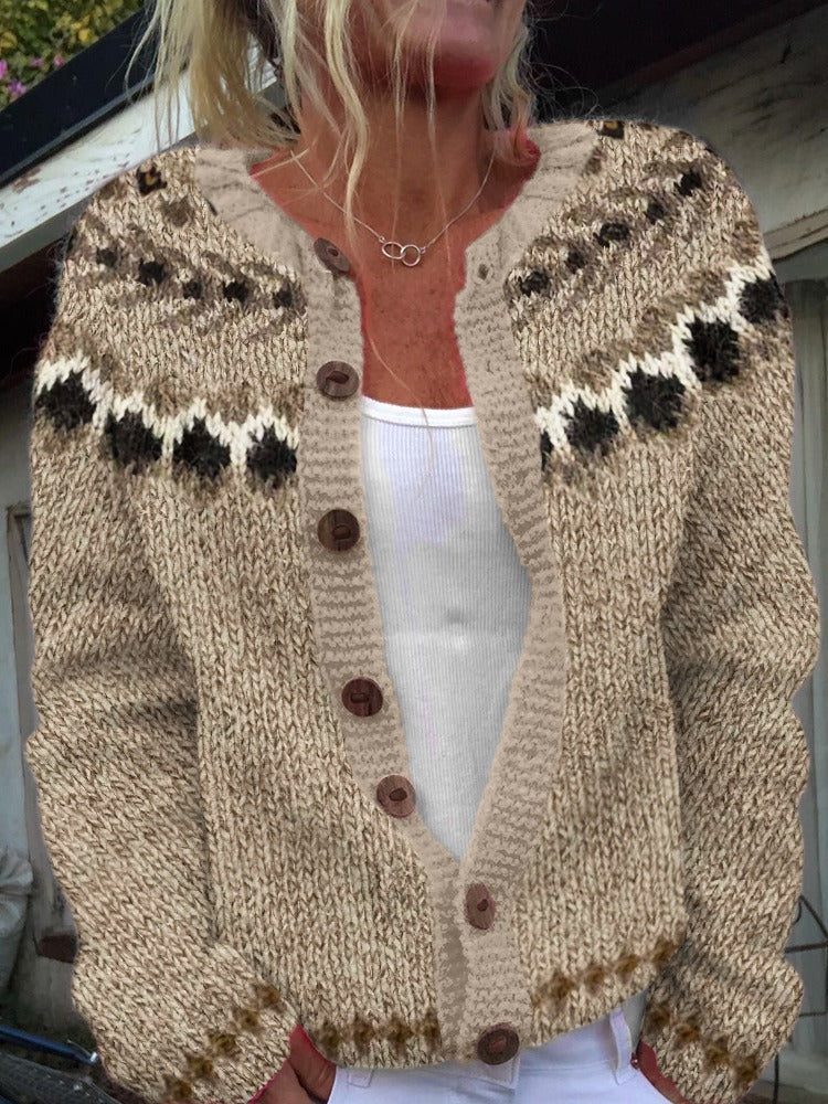 Hildra™ | Retro Knit Cardigan