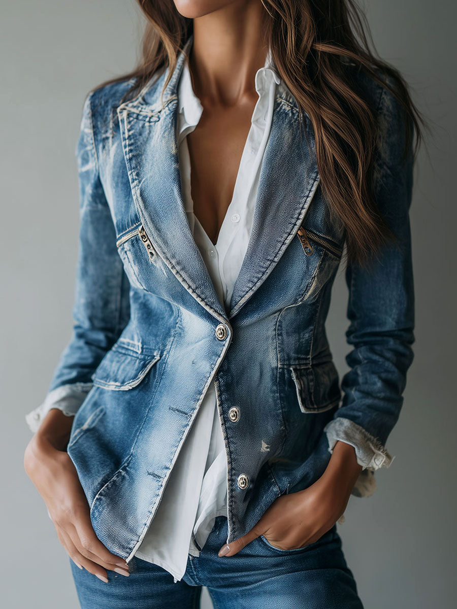 Flannaway™ | Vintage Washed Tailored Blazer