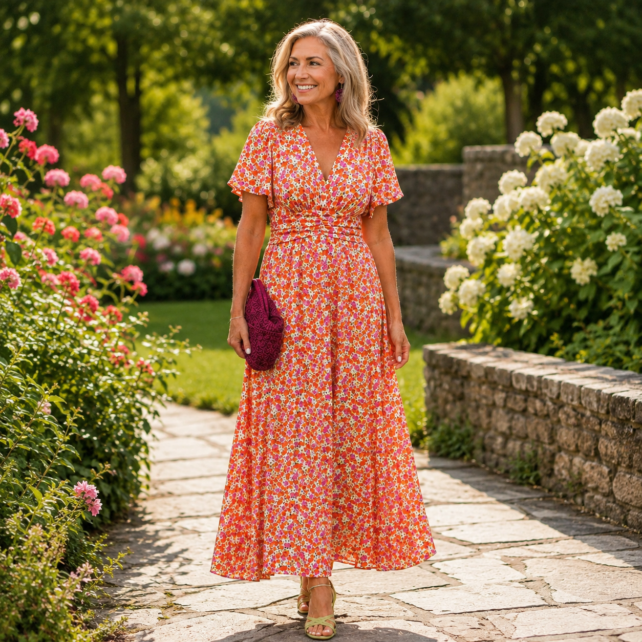 Liana™ | Floral Wrap Maxi Dress
