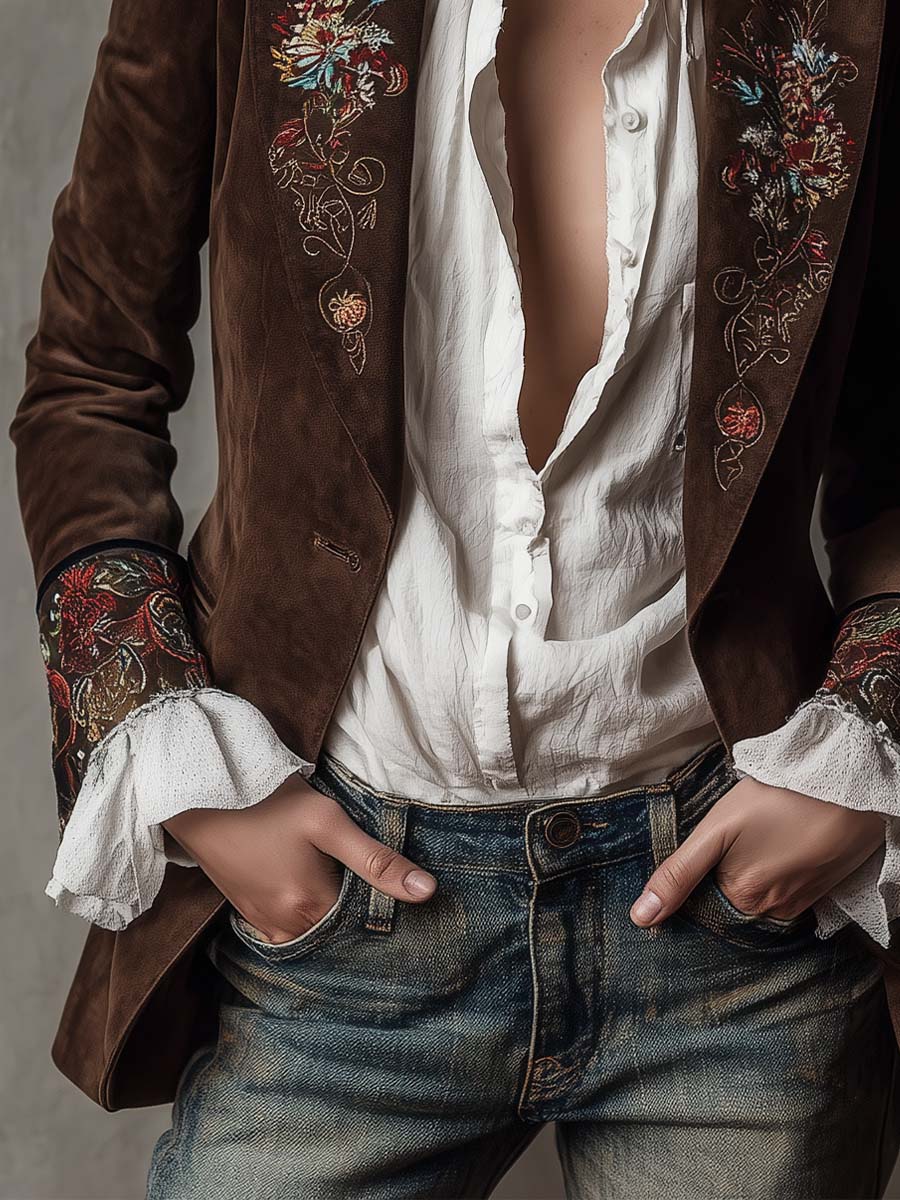 Tiverly™ | Vintage Embroidered Blazer