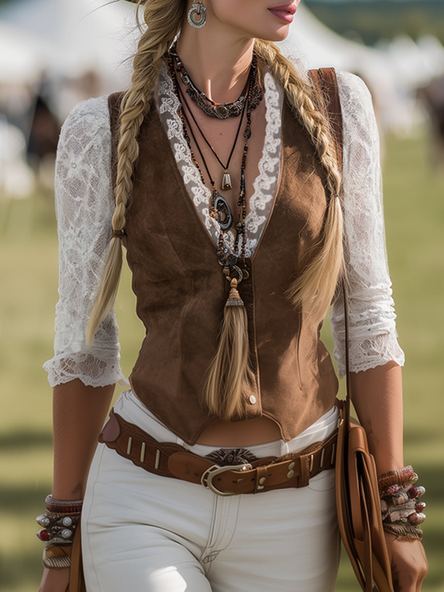 Dawnlace™ | Western Long Sleeve Blouse