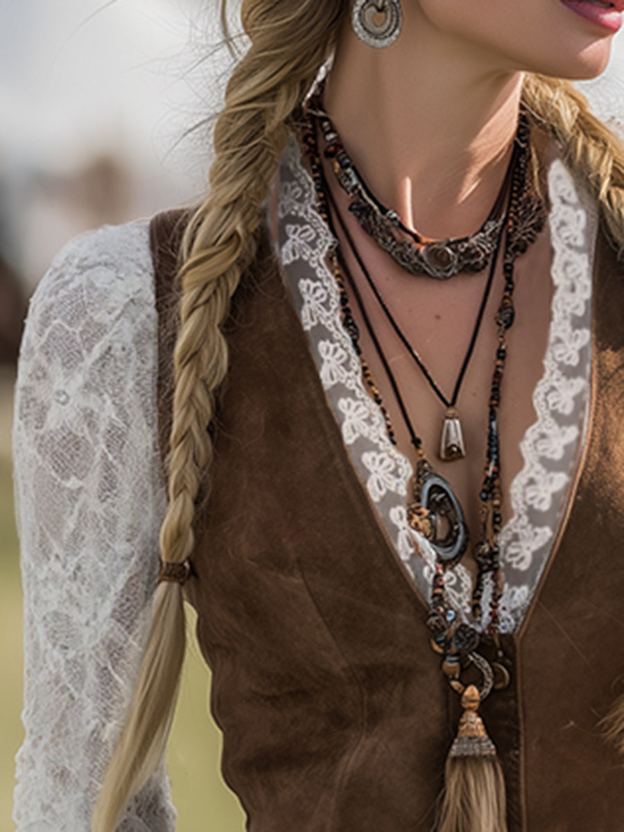 Dawnlace™ | Western Long Sleeve Blouse