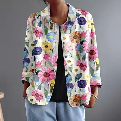 Jardine™ | Floral Open-Front Jacket