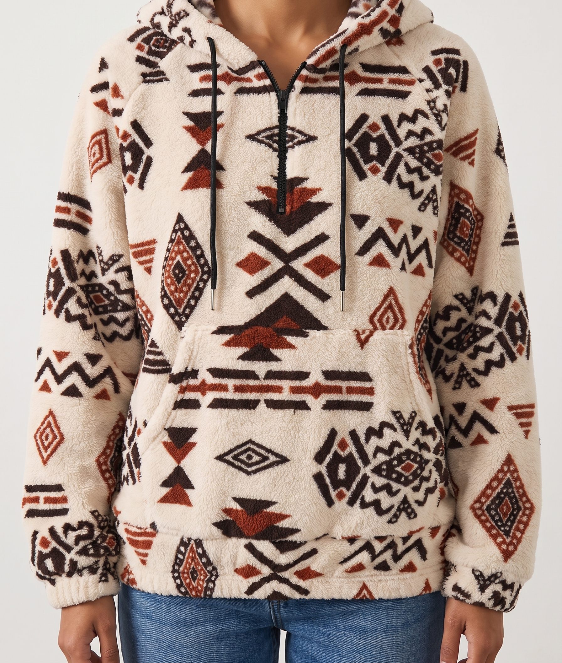 Everly™ | Aztec Plush Hoodie — 1