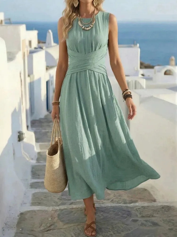 Romilly™ | Sleeveless Boho A-Line Dress