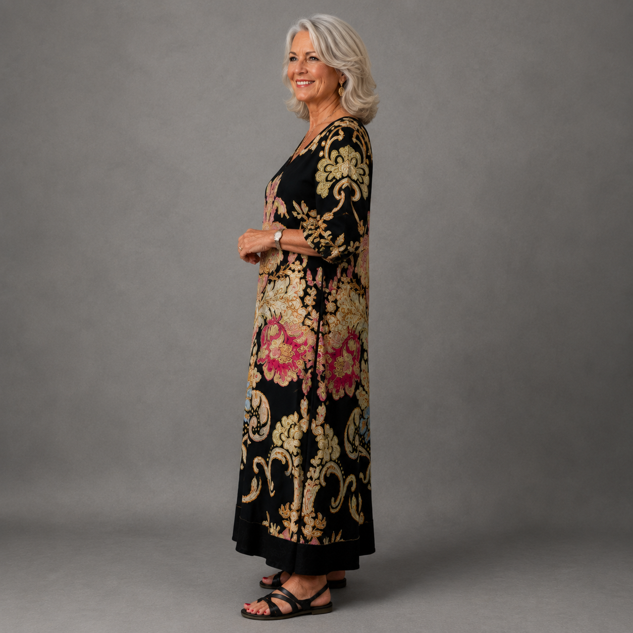 Romaine™ | Elegant Printed Dress