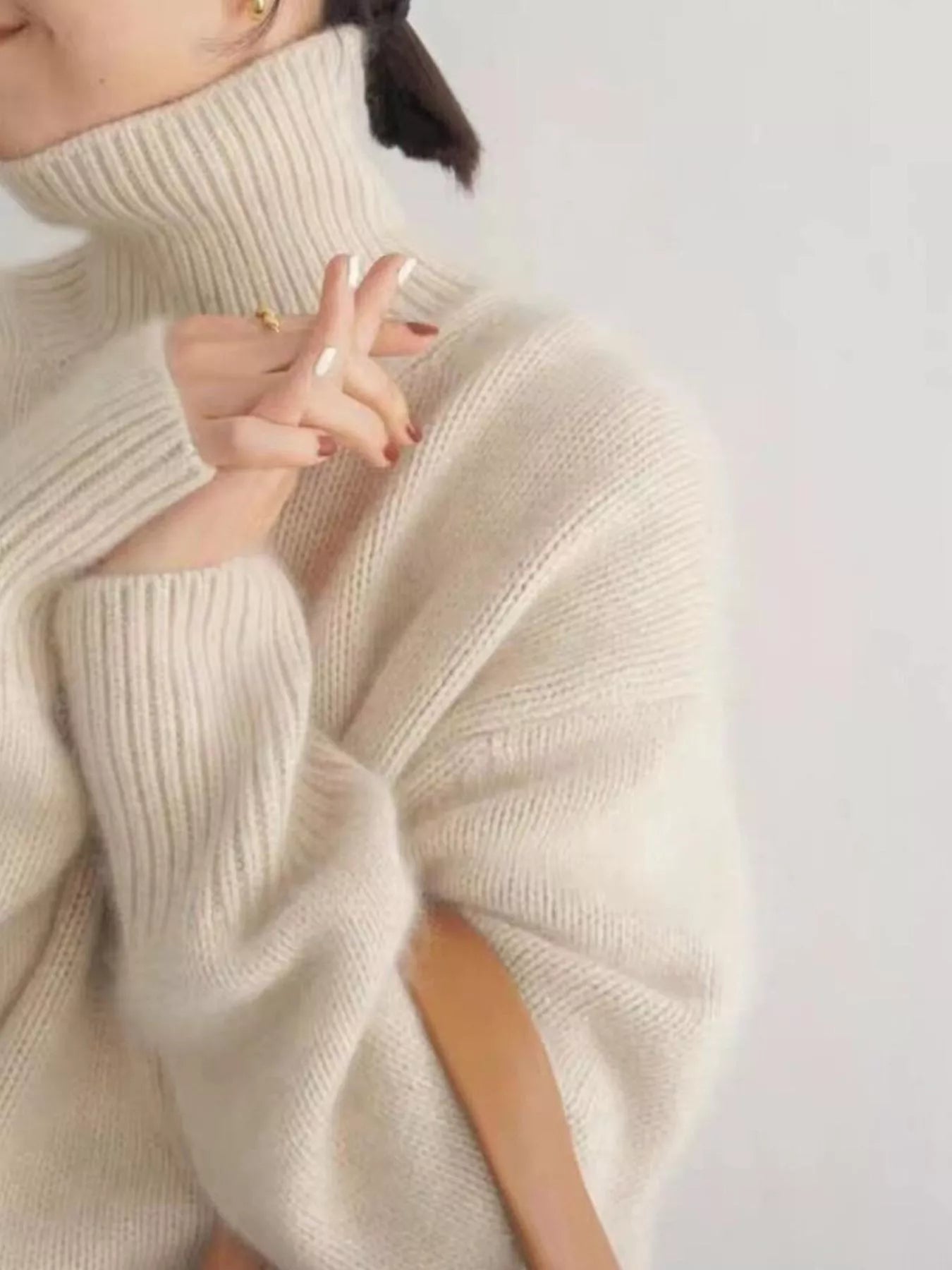 Scarlett | Turtleneck Dropped Shoulder Sweater