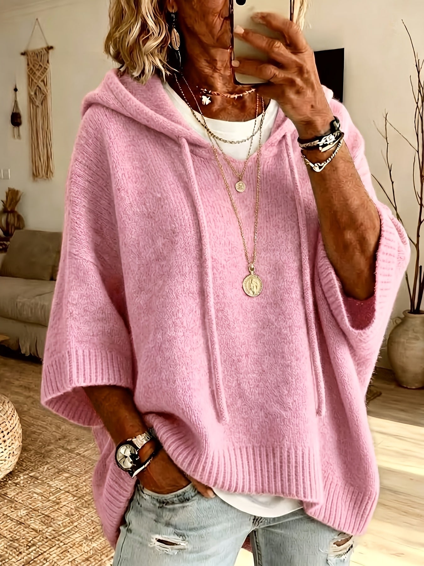 Sutton™ | Hooded Poncho Sweater