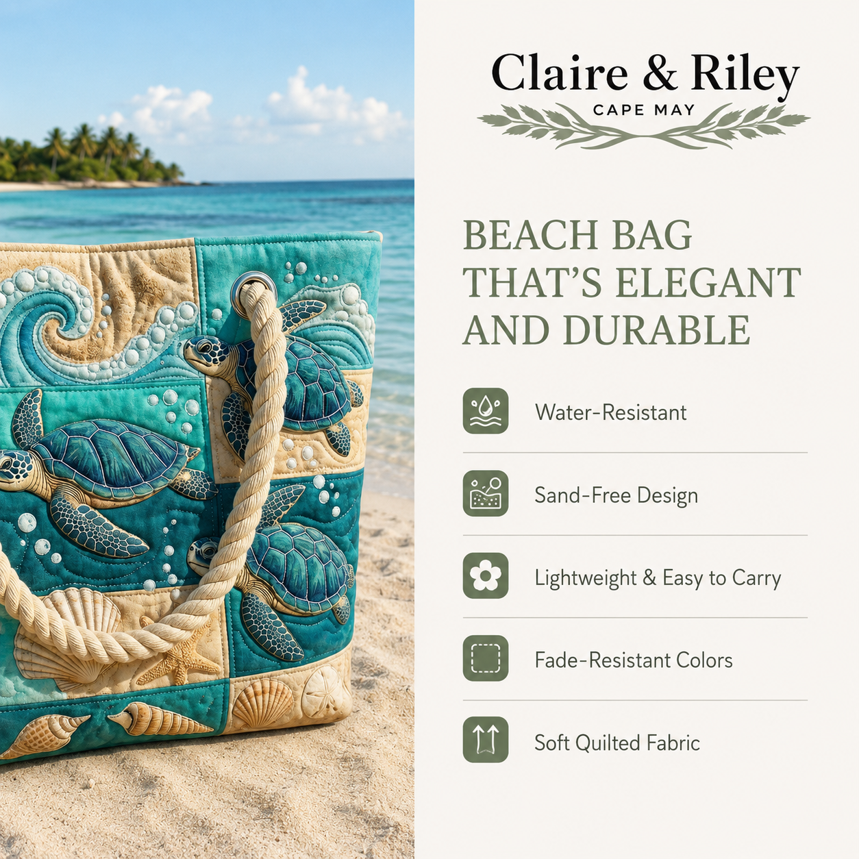 Crestwave™ | Beach Tote Bag