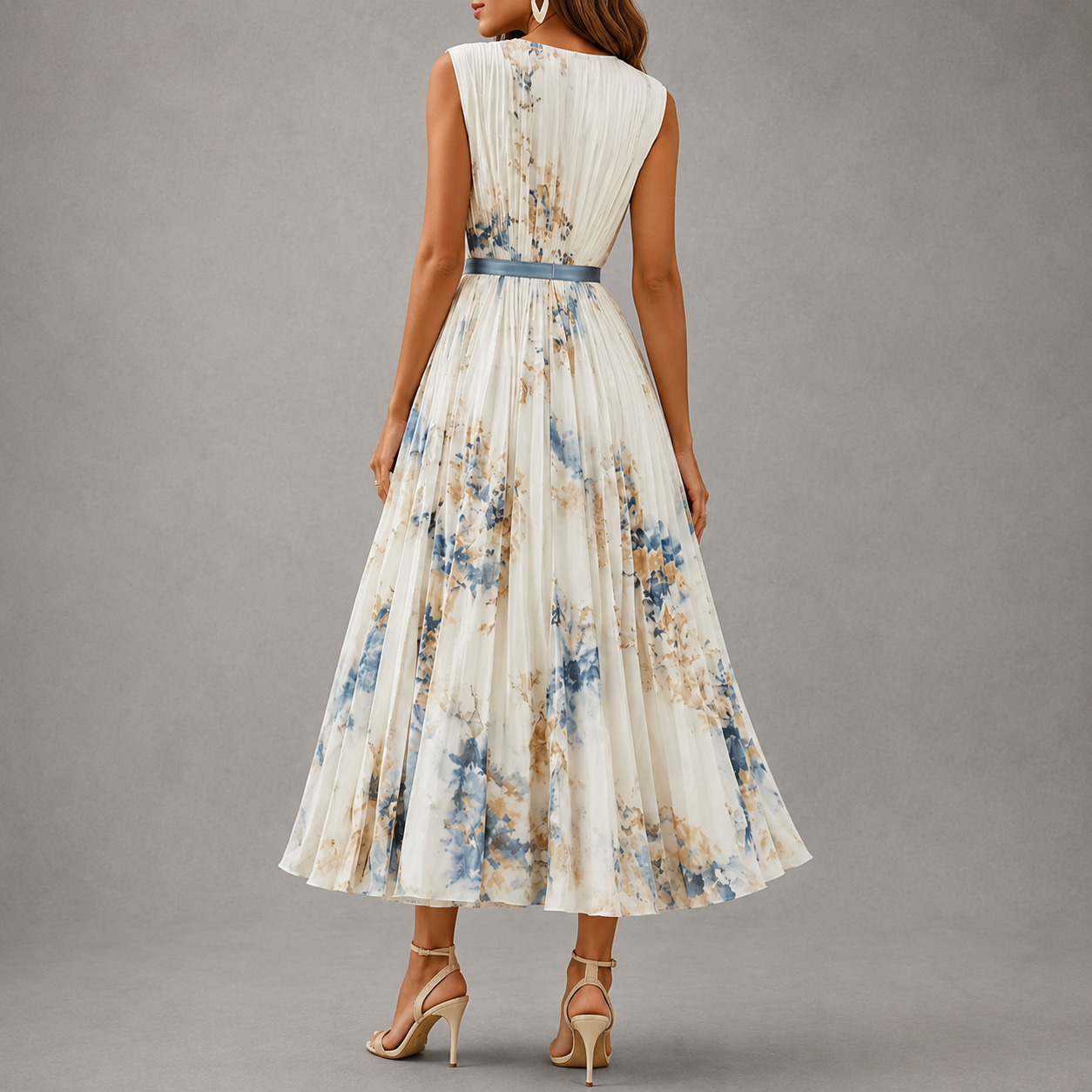 Celestine™ | Elegant Pleated Maxi Dress