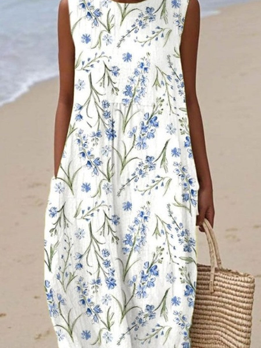 Elise™ | Botanical Sprig Midi Dress