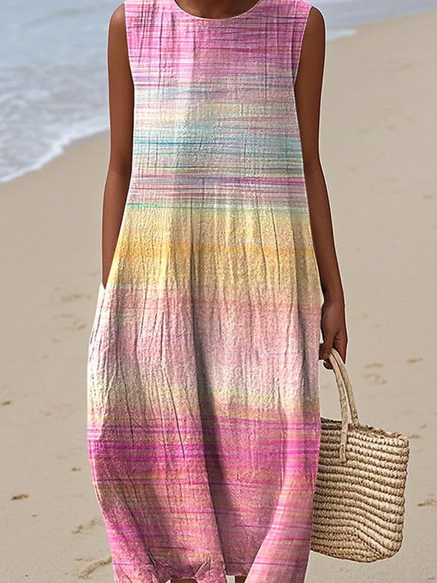 Halle™ | Pastel Horizon Midi Dress
