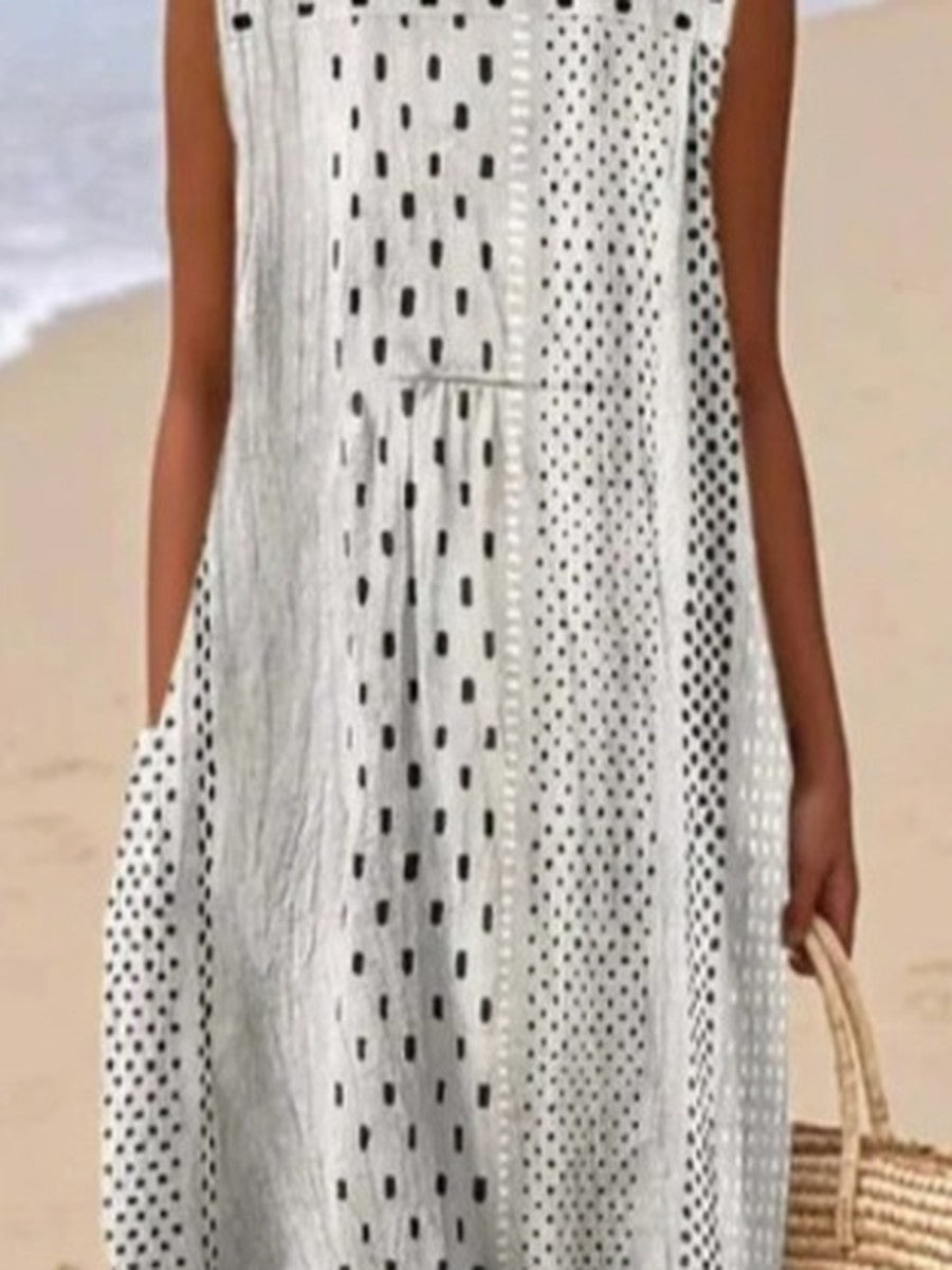 Willa™ | Dotted Patchwork Midi Dress