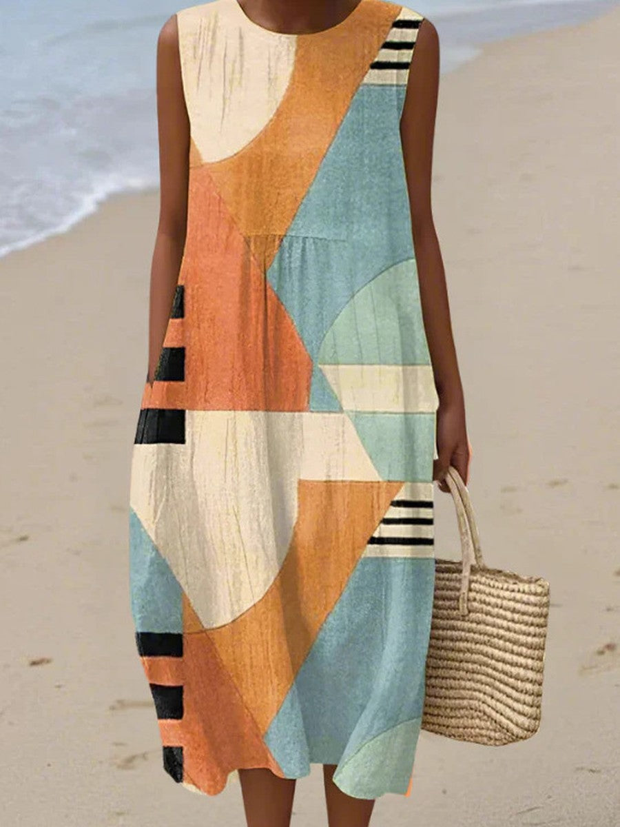 Cleo™ | Riviera Geometric Midi Dress