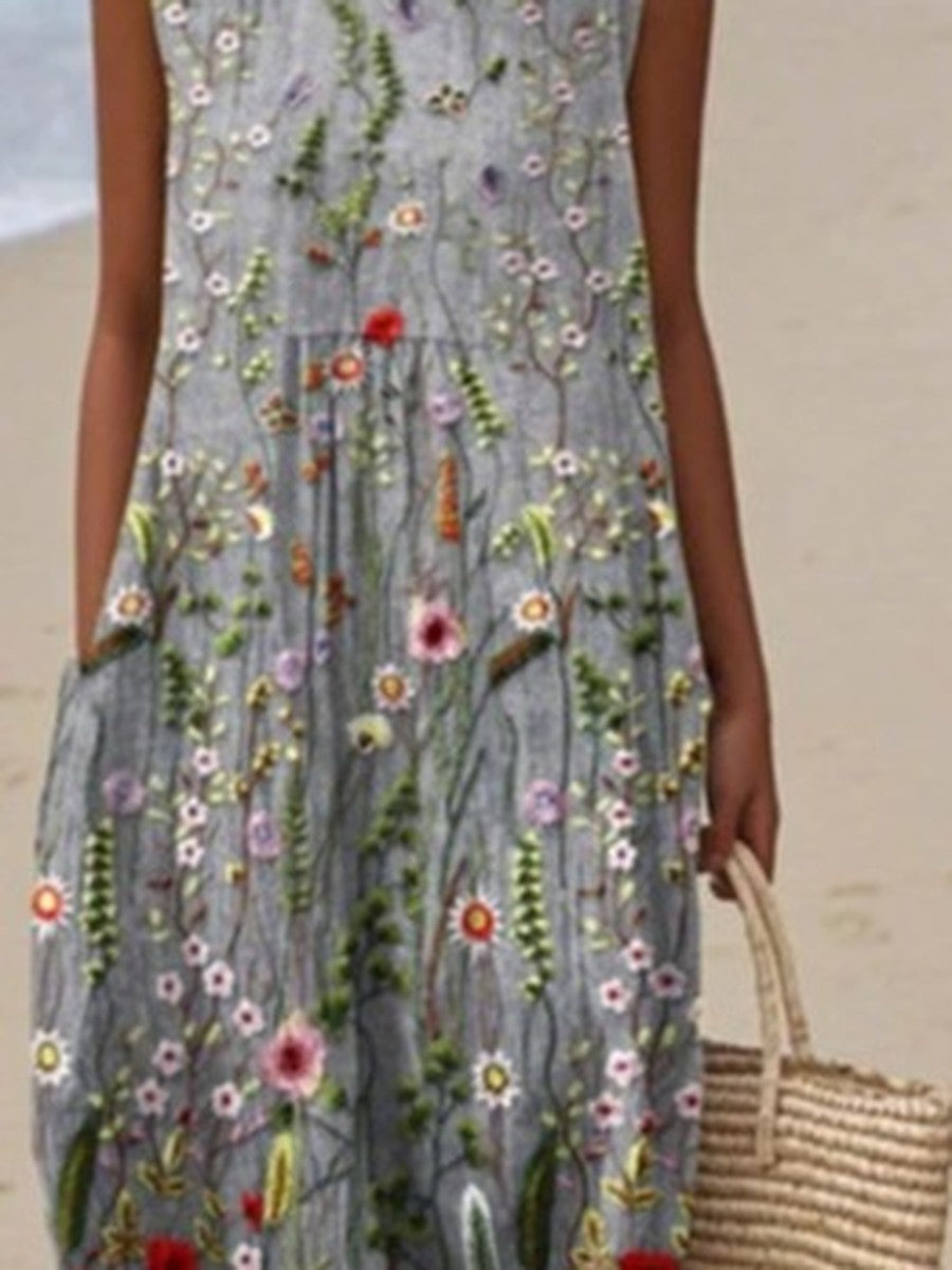 Flora™ | Meadow Blossom Midi Dress
