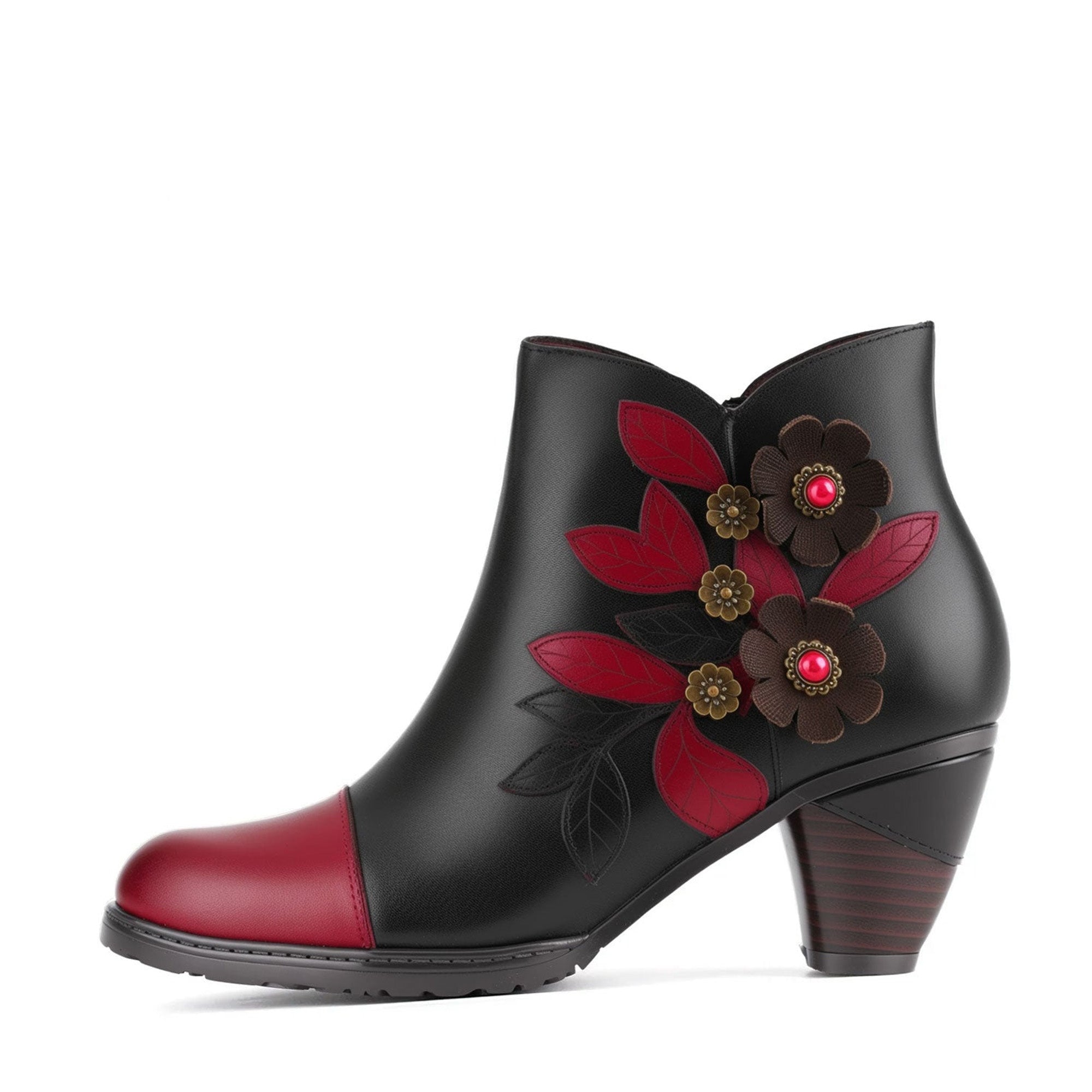 Bellantyne™ | Retro Boho Floral Charm Ankle Boots