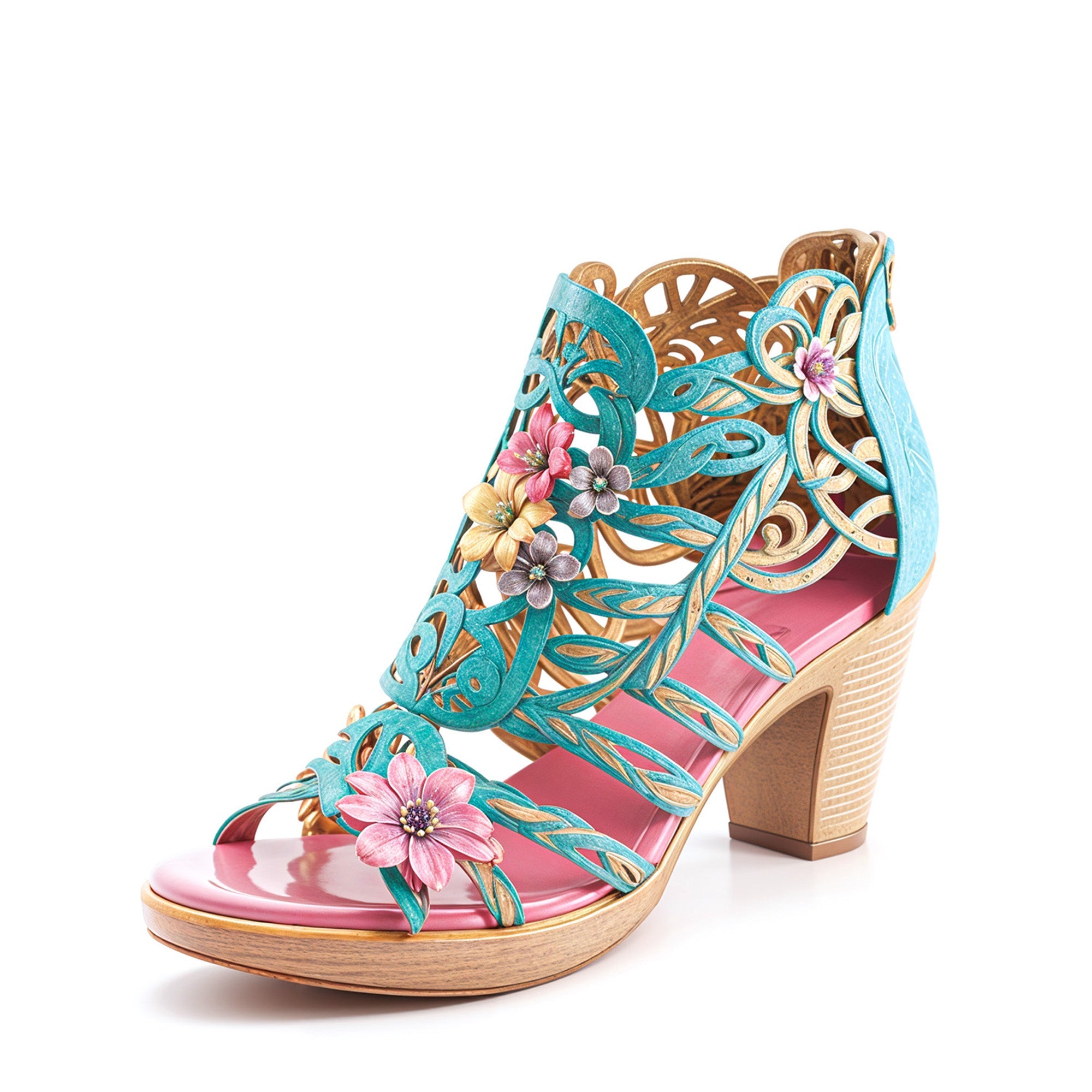 Orvella™ | Blooming Vine Cutout Heeled Sandal