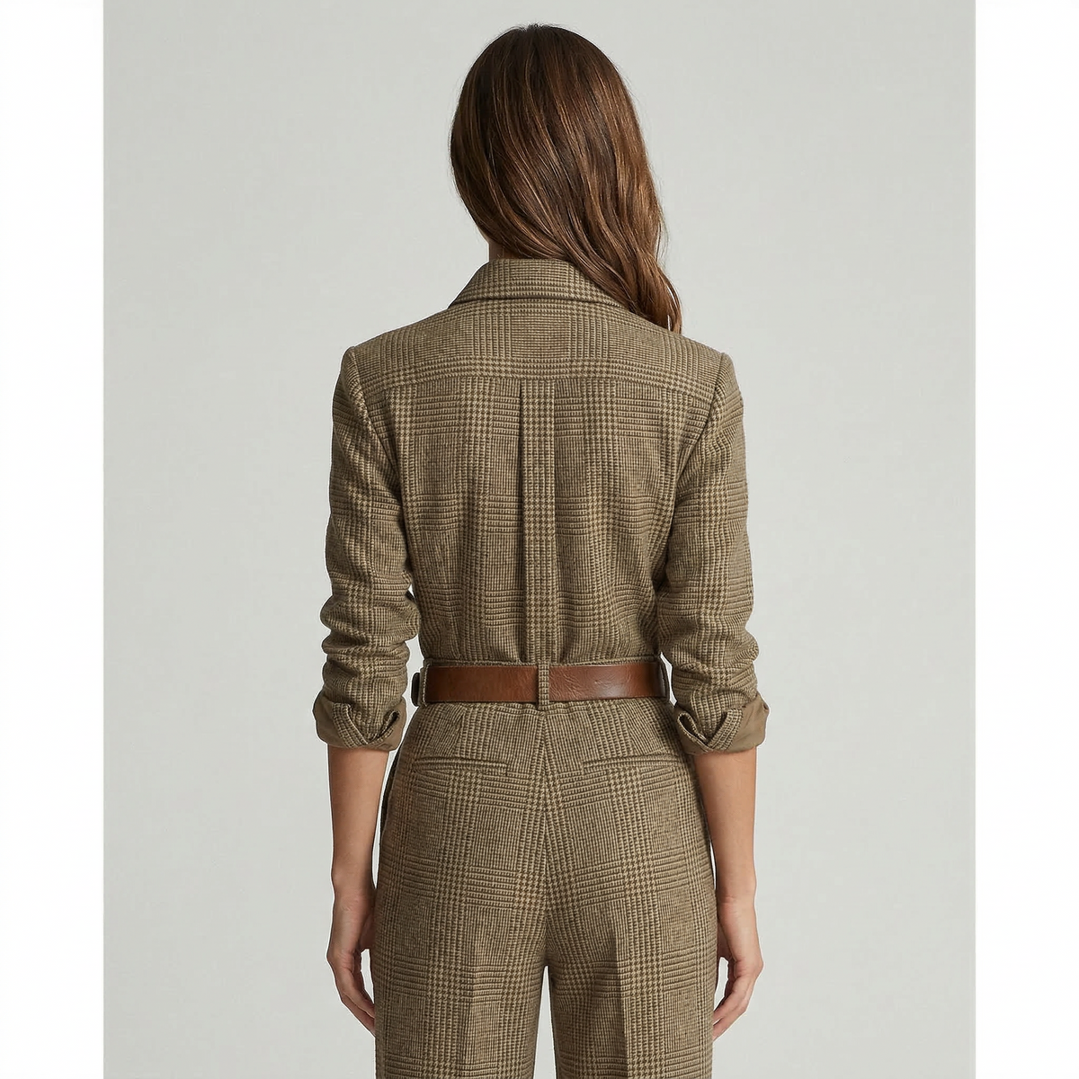 Celia | Checked Wide-Leg Jumpsuit for Women