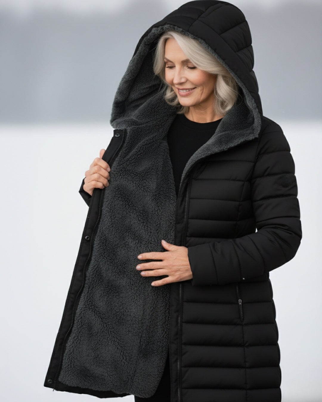 Lucinda™ | Fleece-Lined Hooded Puffer Jacket