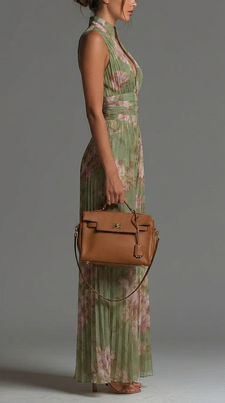 Novaine™ | Pleated Floral Wide-Leg Jumpsuit