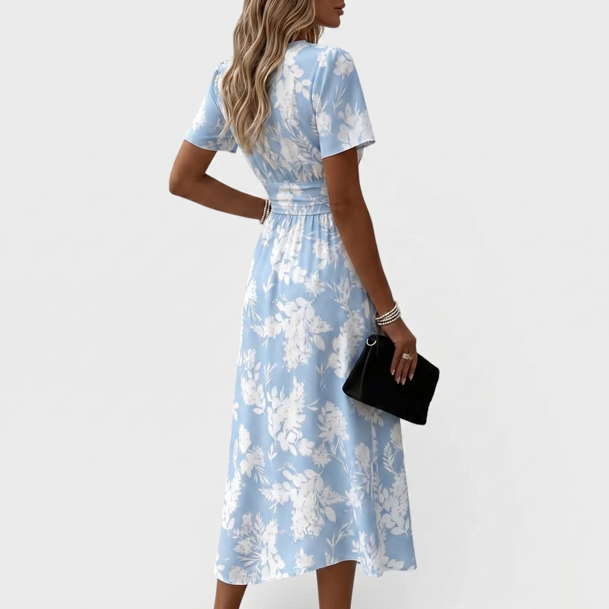 Dana™ | Floral V-Neck Midi Dress