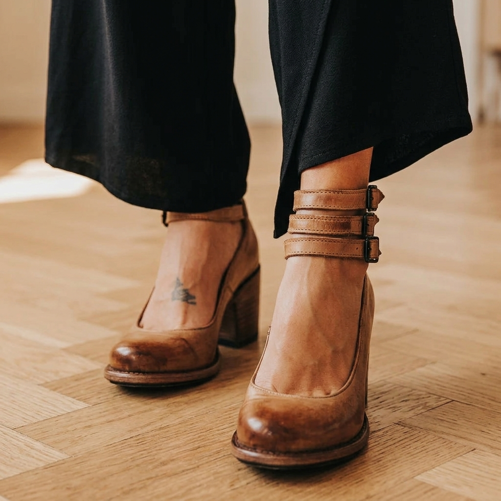Vexara™ | Buckle Strap Block Heel
