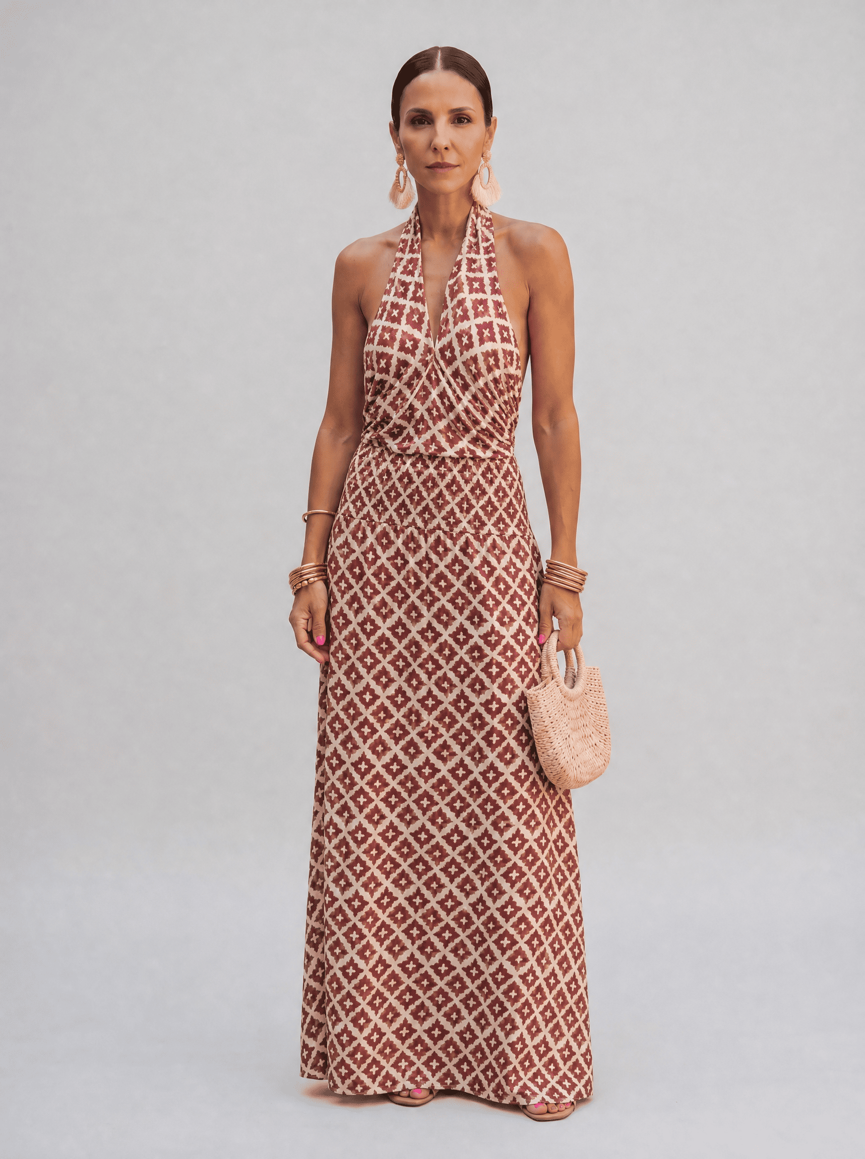 Iovanna™ | Printed Halter Maxi Dress