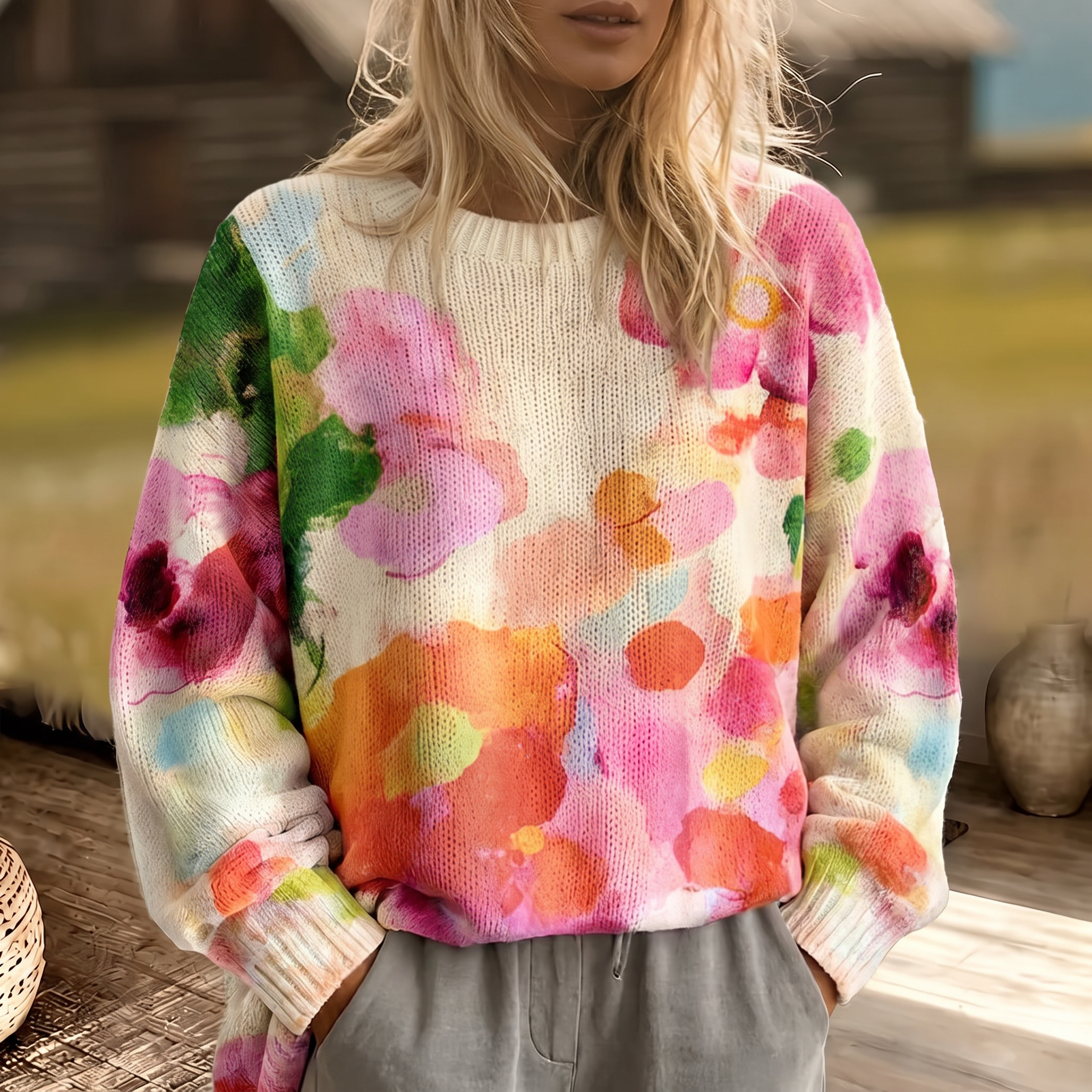 Ondina™ | Multicolor Floral Knit Sweater