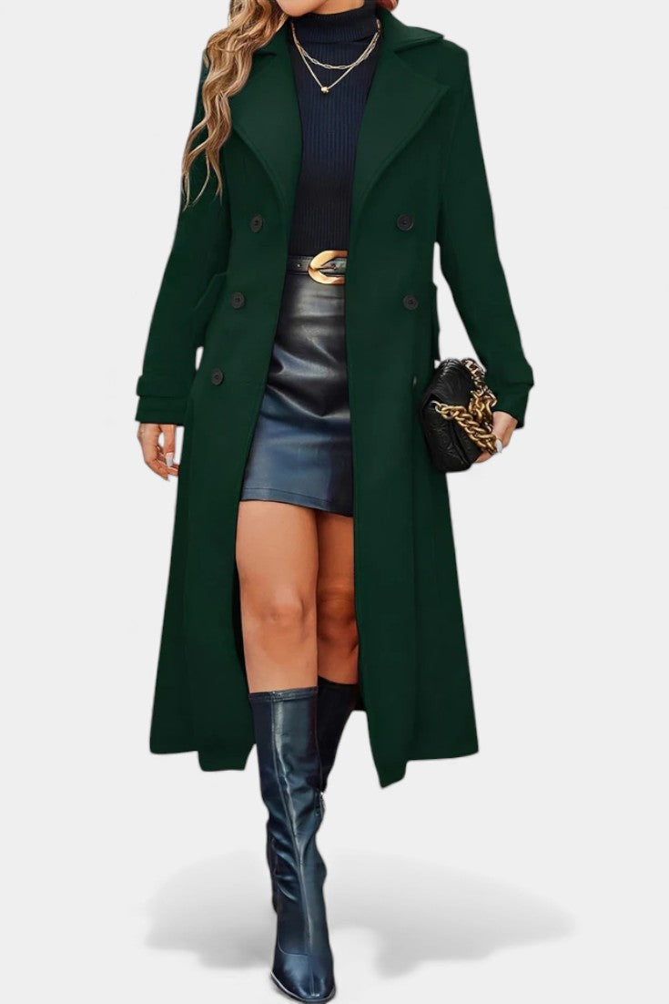 Ottilie™ | Tailored Double-Breasted Long Coat