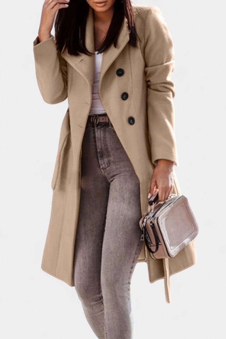 Velvaine™ | Belted Longline Coat