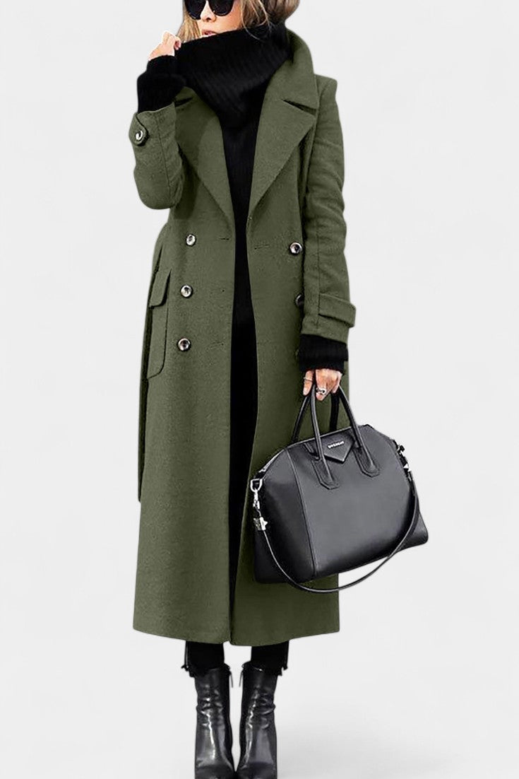 Beatrice™ | Tailored Double-Breasted Long Coat