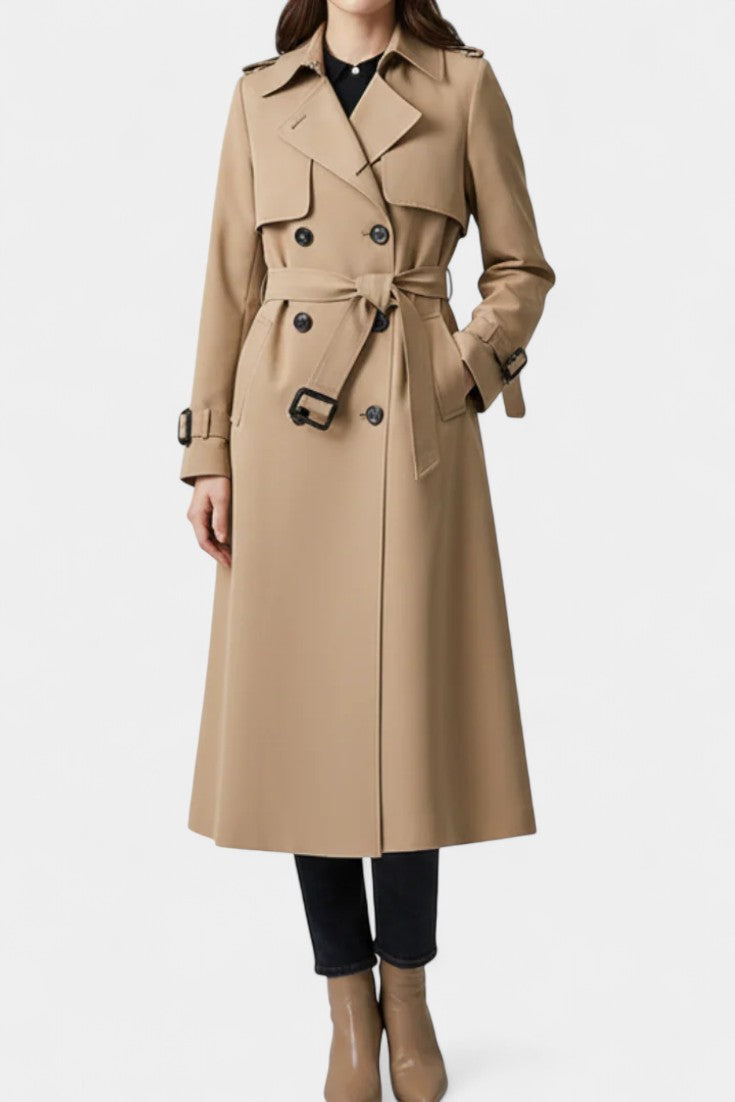 Jemora™ | Double-Breasted Belted Trench Coat