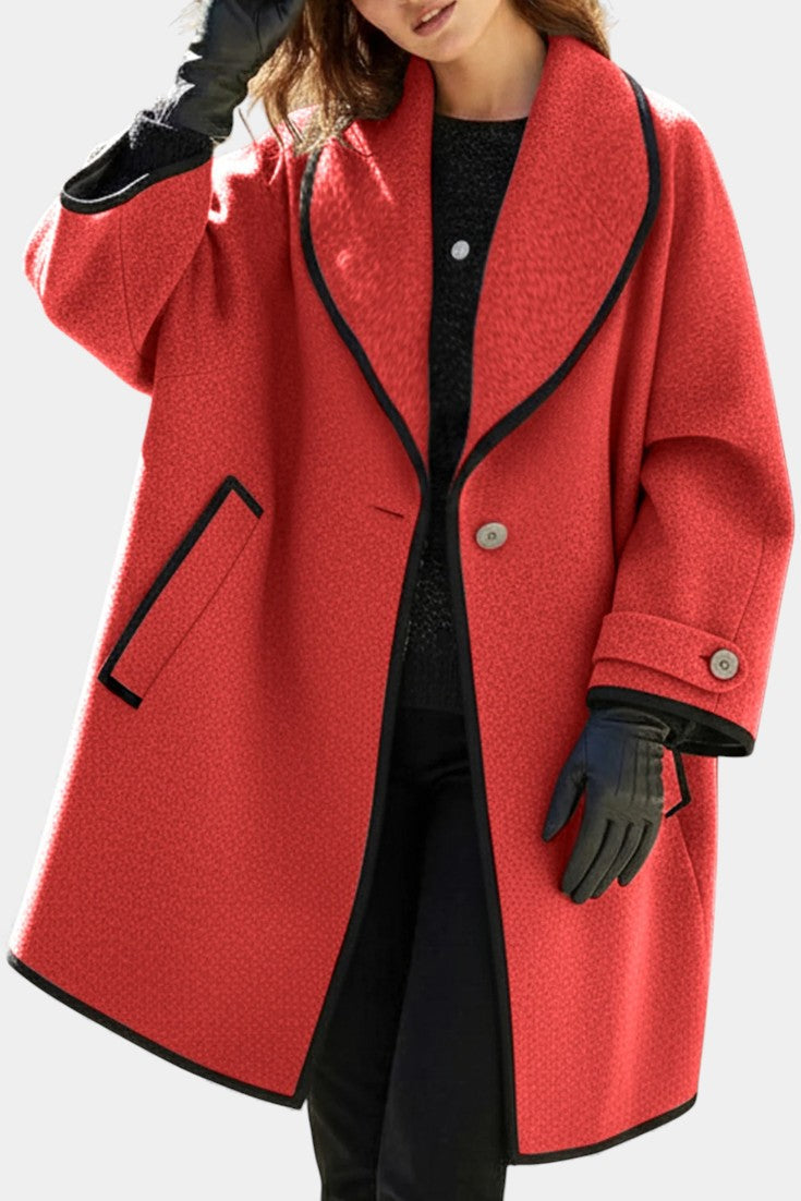 Dawnbury™ | Wide-Collar Statement Coat