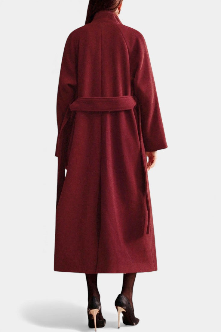 Bavarde™ | Belted Long Wrap Coat