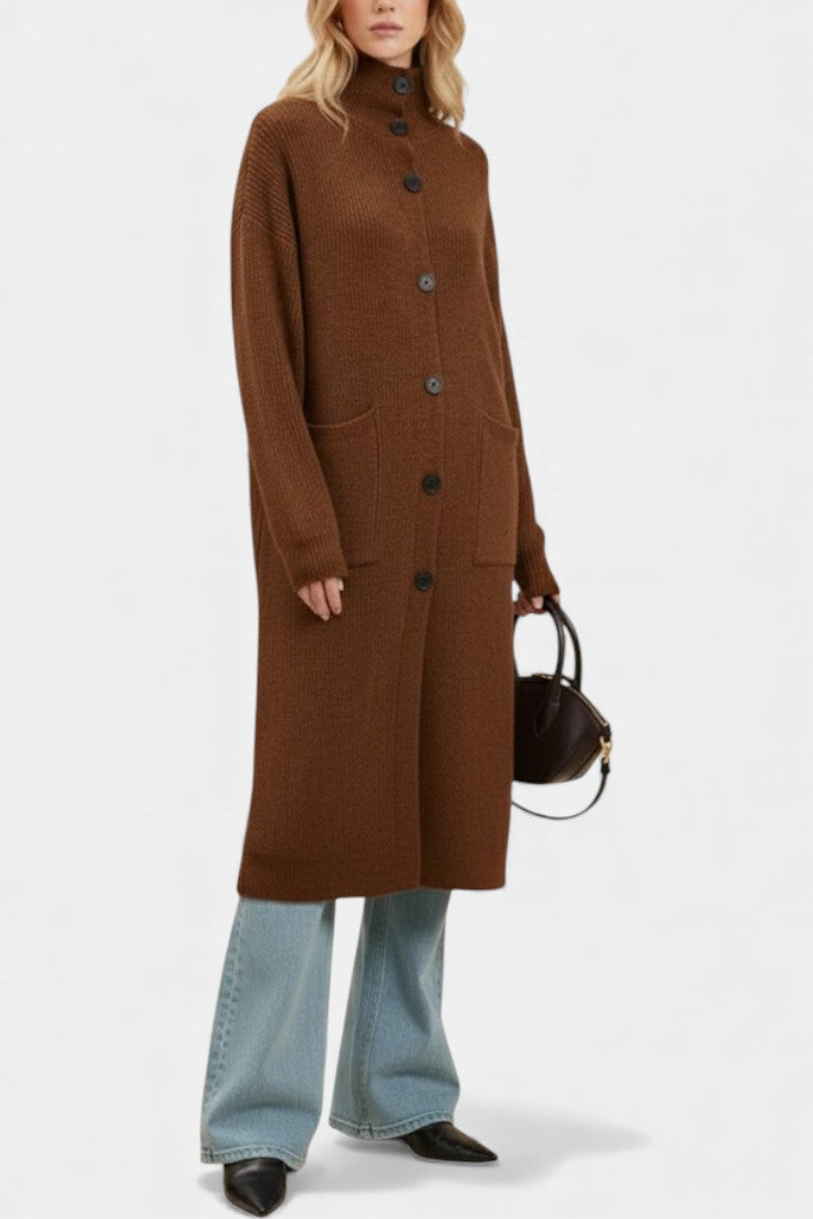 Meredith™ | Longline Roll Neck Coat